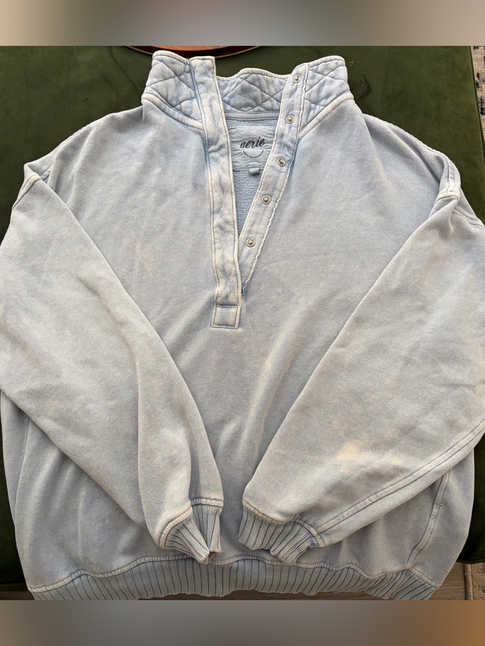 aerie Light Blue Oversized Pullover